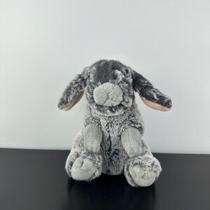 Lelly Venturelli Rare Bunny Rabbit 8” Realistic Gray Pink Plush Stuffed Animal